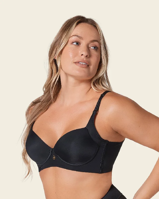 plus-size panties-Back Smoothing Bra with Soft Full Coverage Cups