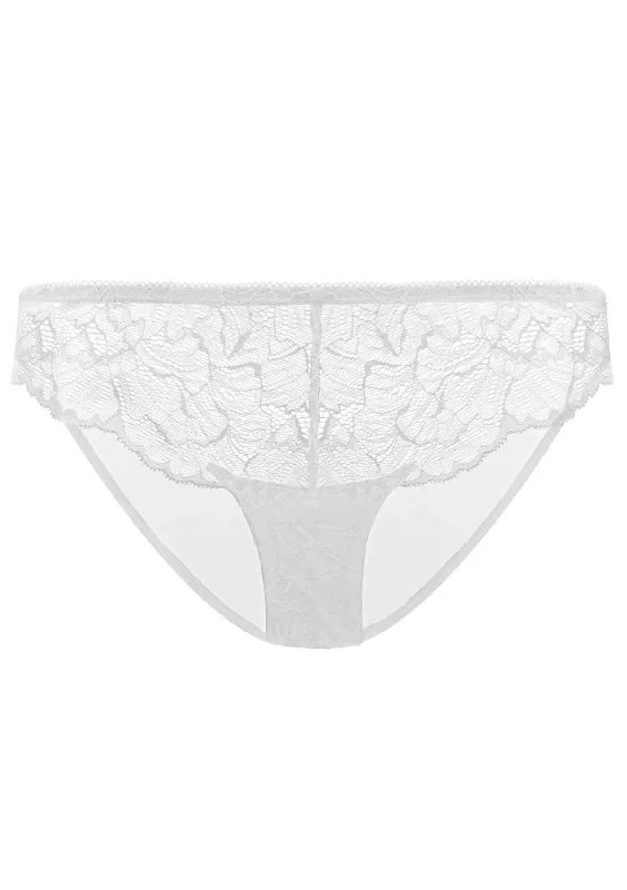 women’s silk panties-HSIA Blossom Lace Light Gray Bikini Underwear