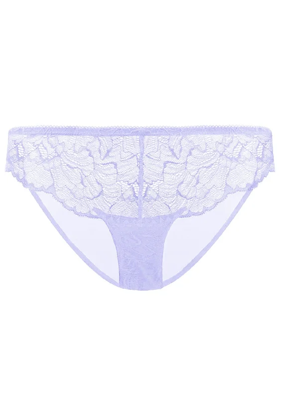 high-waisted silk underwear-HSIA Blossom Purple Lace Bikini Underwear