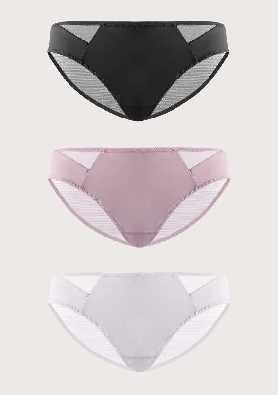 women’s cozy thong-HSIA Geometric Breathable Bikini Panties 3 Pack