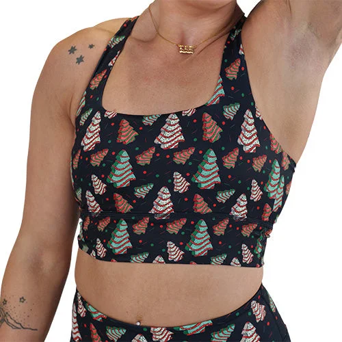 moisture-wicking underwear-Longline Bra | Oh Christmas Tree