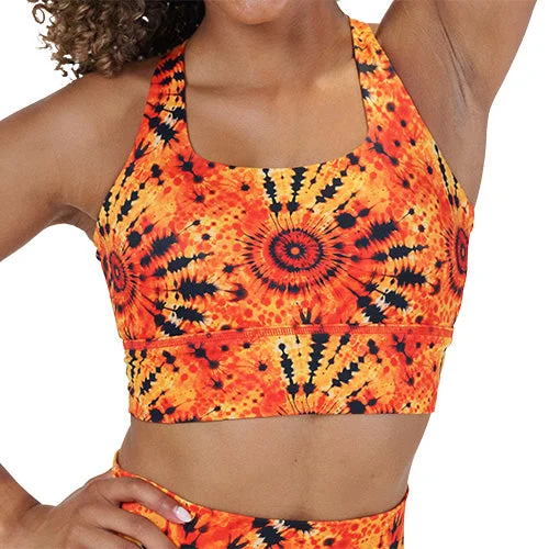 soft modal underwear-Longline Bra | Sunset Tie Dye