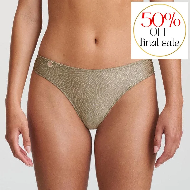 hypoallergenic underwear-Marie Jo Tom Thong in Golden Olive 0620820