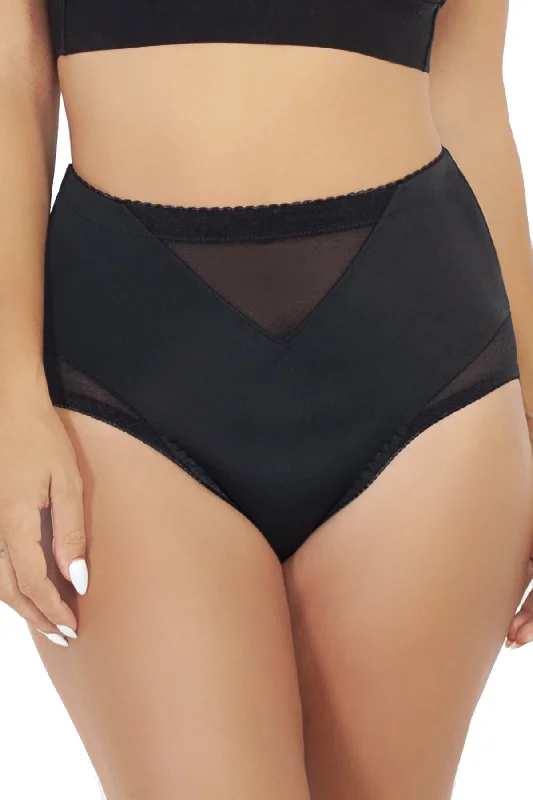 women’s silk boyshorts-Mesh Inset Brief