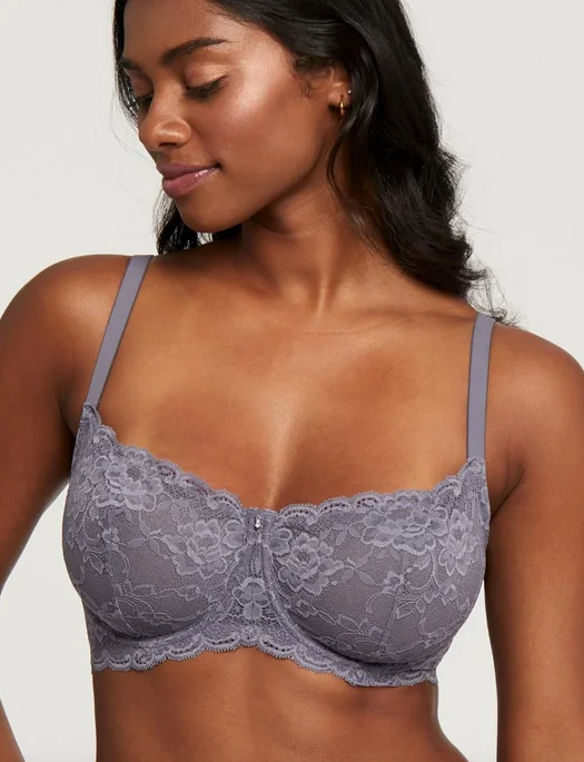 seamless silk panties-Montelle Lace Flirt Demi Bra