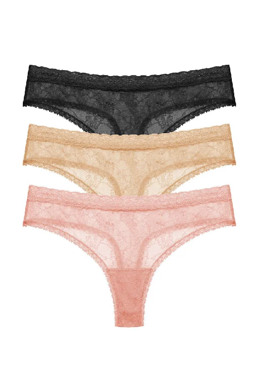 everyday cotton briefs-NATORI BLISS ALLURE 771303MP THONG 3-PACK