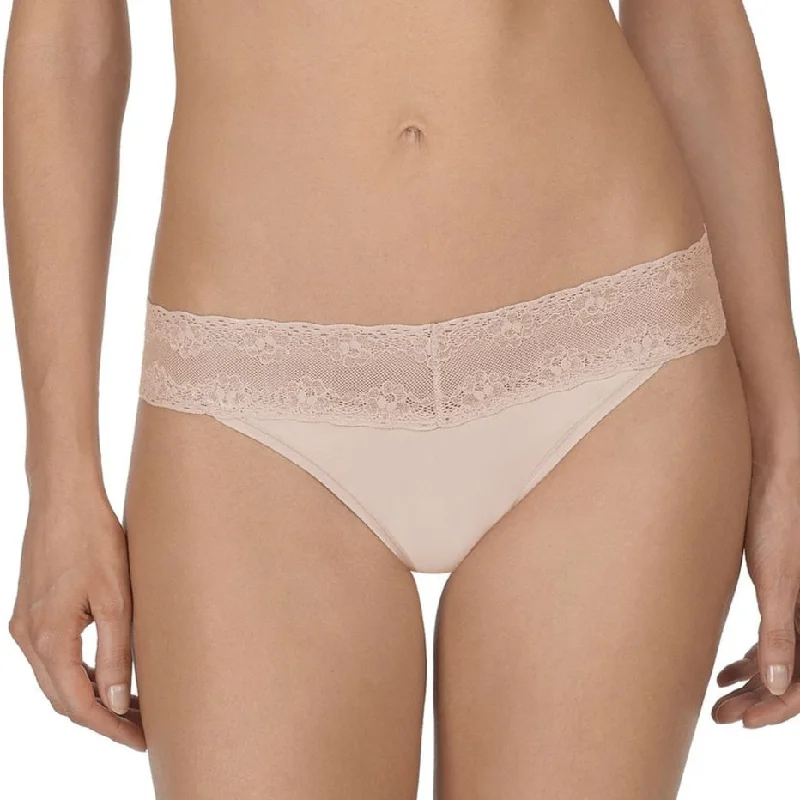 seamless silk panties-Natori Bliss Perfection One-Size Thong in Cameo Rose 750092