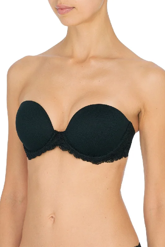 breathable cotton thong-Natori Feathers Strapless Plunge Bra