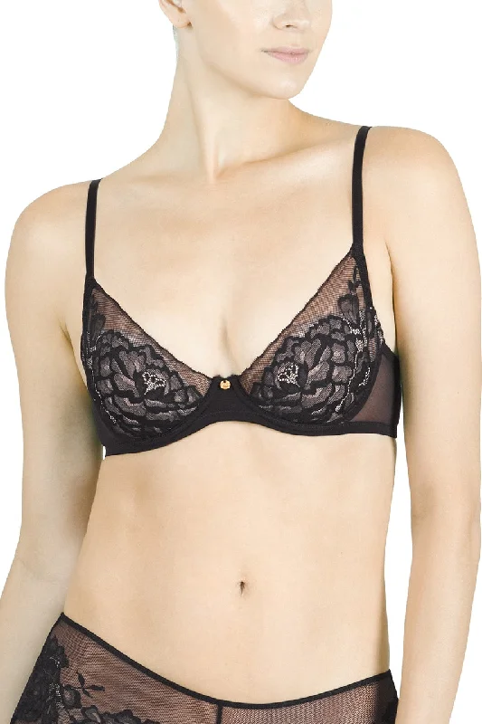 women’s mesh panties-Natori Flora Bra