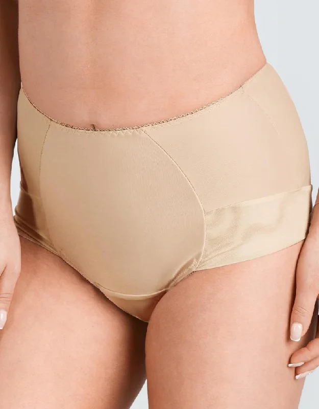 soft bamboo panties-Nessa Holly High Waist Brief Beige