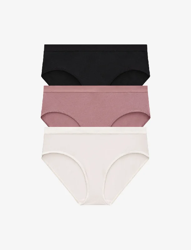 low-rise hipster panties-Organic Cloud Cotton Hipster 3 Pack Box