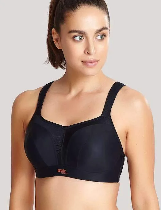 soft stretch briefs-Panache Active Molded Sports Bra, BLACK