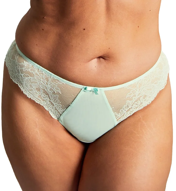 women’s satin hipster-Panache Ana Brazilian Thong (9399) - Mint Green