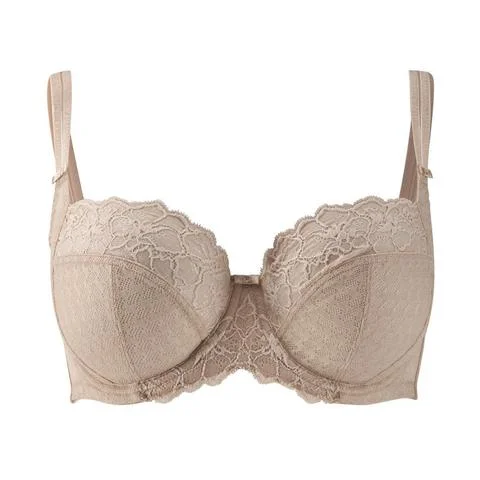 women’s floral briefs-Panache Envy Balconette Full Cup Bra - Nude