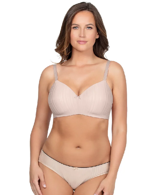 trendy hipster panties-Parfait Aline Non Wired Padded Balconette Bra Latte