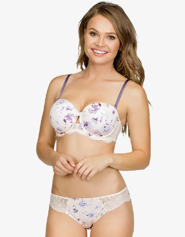 comfy cotton boyshorts-Parfait Charm Moulded Balconette Bra Spring Print