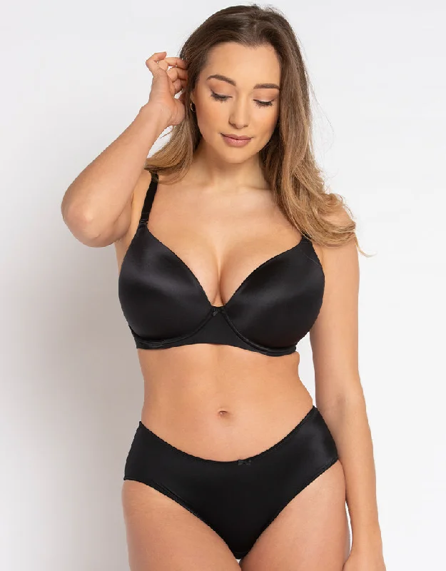 high-waisted briefs-Parfait Emma Padded Plunge Bra Black