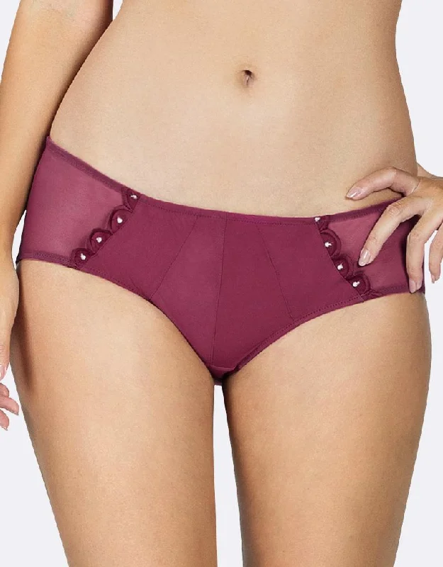 breathable boyshorts underwear-Parfait Paris Hipster Brief Deep Cherry