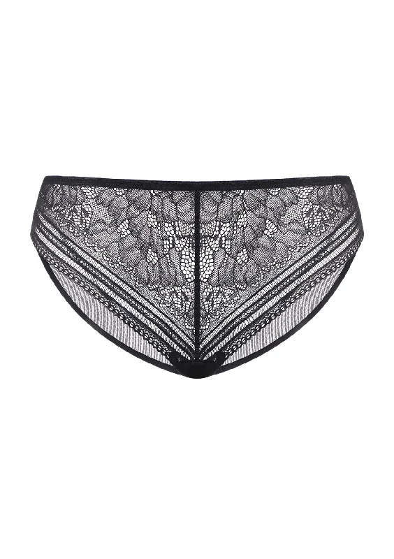 trendy hipster panties-Peony Mid-rise Lace Bikini Underwear