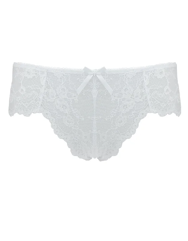 seamless cotton briefs-Pour Moi Cherish Shorty White