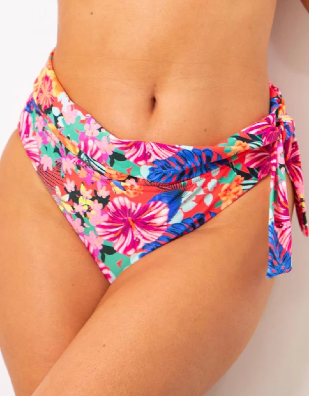 invisible panty line-Pour Moi Heatwave Fold Over Tie Bikini Brief Barbados