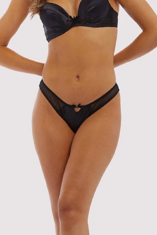 high-waisted briefs-Sophia Black Brazilian Brief