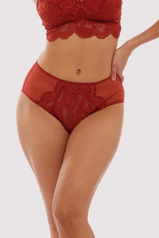 floral cotton panties-Emma Ginger High Waisted Brief