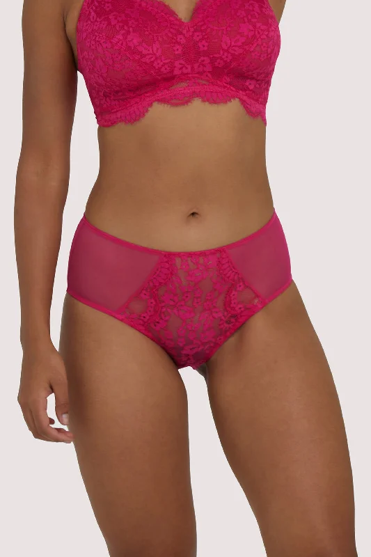 seamless bikini panties-Emma Pink Highwaist Brief