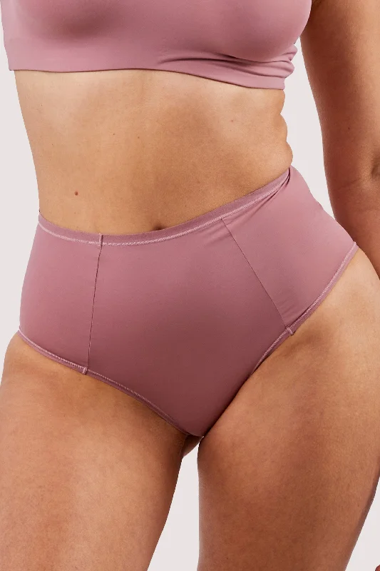 women’s shaping panties-Second Skin Rose Recycled Highwaist Brief