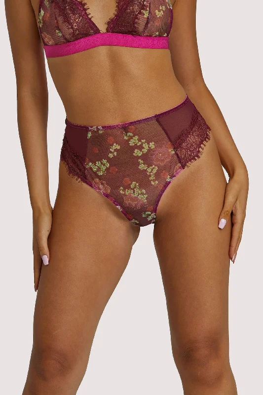 women’s seamless briefs-Neve Kimono Print High Waist Brief