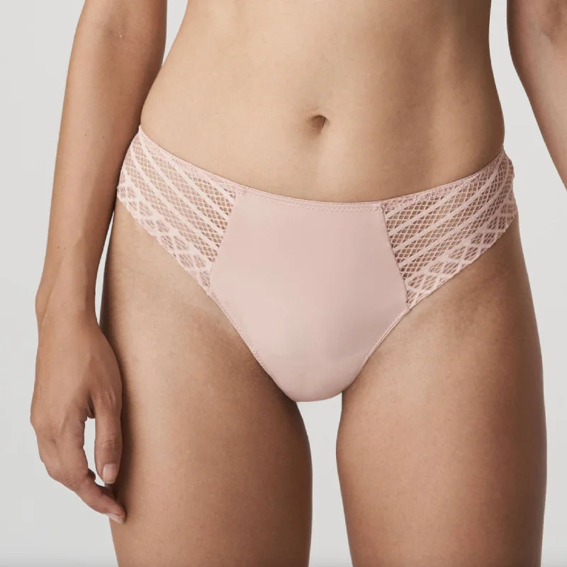 comfy boyshorts underwear-Prima Donna Twist East End Thong in Powder Rose 0641930