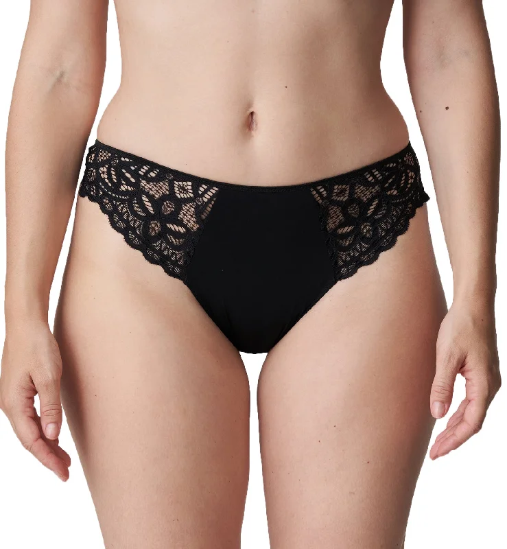 trendy boyshorts underwear-PrimaDonna Twist First Night Thong (0641880) - Black