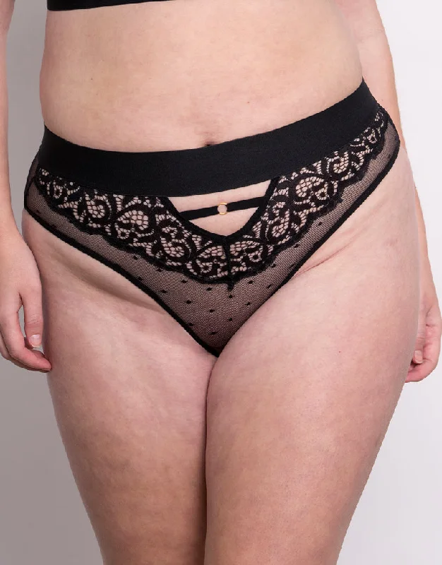 soft microfiber panties-Rougette by Tutti Rouge Jazlyn Brazilian Brief Black