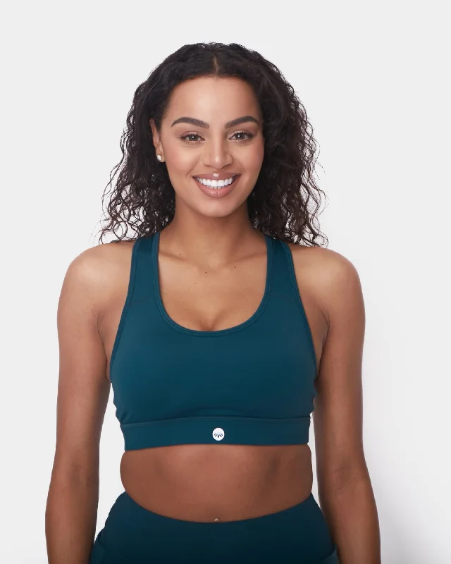 moisture-wicking underwear-Lux Sarah Sports Bra - Pacific