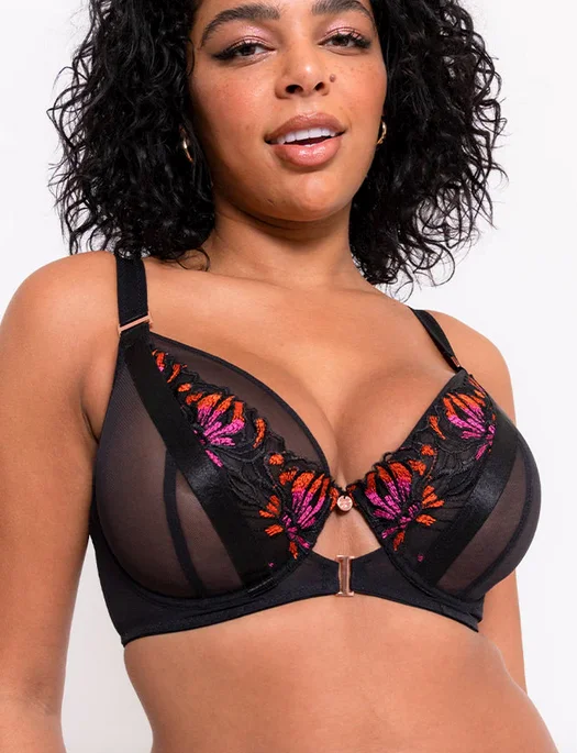 breathable bikini underwear-Scantilly Mesmerise Plunge Bra