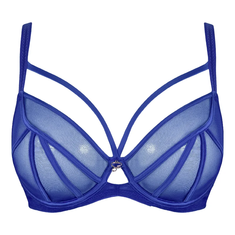 women’s mesh panties-Scantilly Senses Plunge Bra Ultraviolet