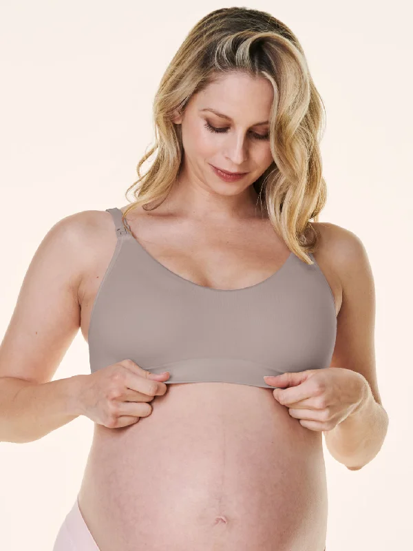 breathable silk panties-Scoop Neck Maternity & Nursing Bra