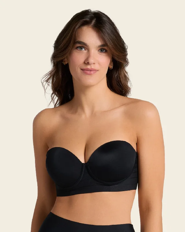 high-cut thong-Strapless Bra with Underwire