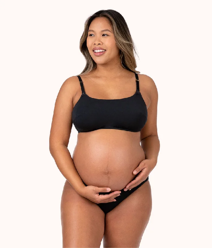 seamless bikini panties-The All-Day Nursing Bralette: Jet Black