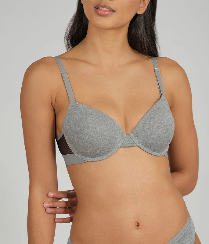 women’s cozy thong-The All-Day T-Shirt Bra: Heather Gray