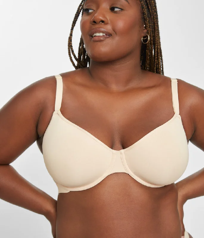 seamless hipster panties-The Spacer Balconette Bra: Toasted Almond