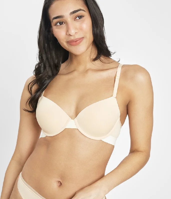 soft microfiber thong-The T-Shirt Bra: Toasted Almond