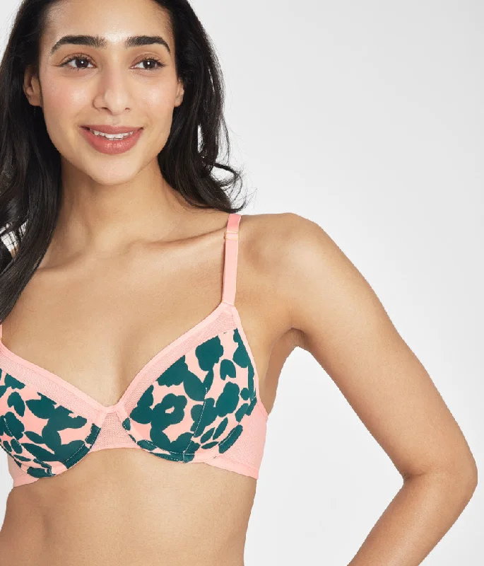 women’s shaping briefs-The Unlined Balconette Bra: Retro Blooms