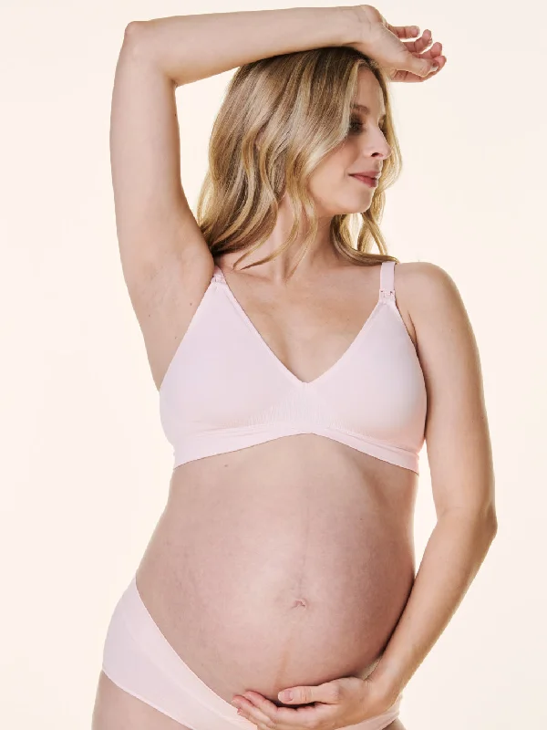 breathable cotton thong-V-Neck Maternity & Nursing Bra