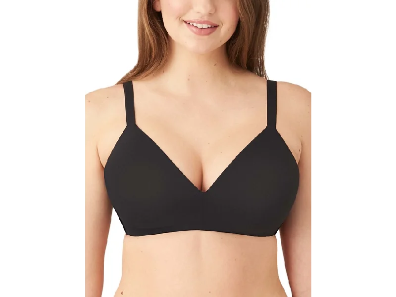 trendy satin underwear-Wacoal How Perfect Soft Cup Bra  - Black