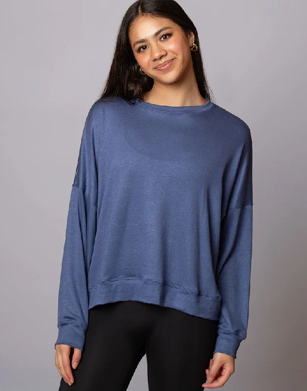 comfy bamboo panties-Weekend Pullover Denim