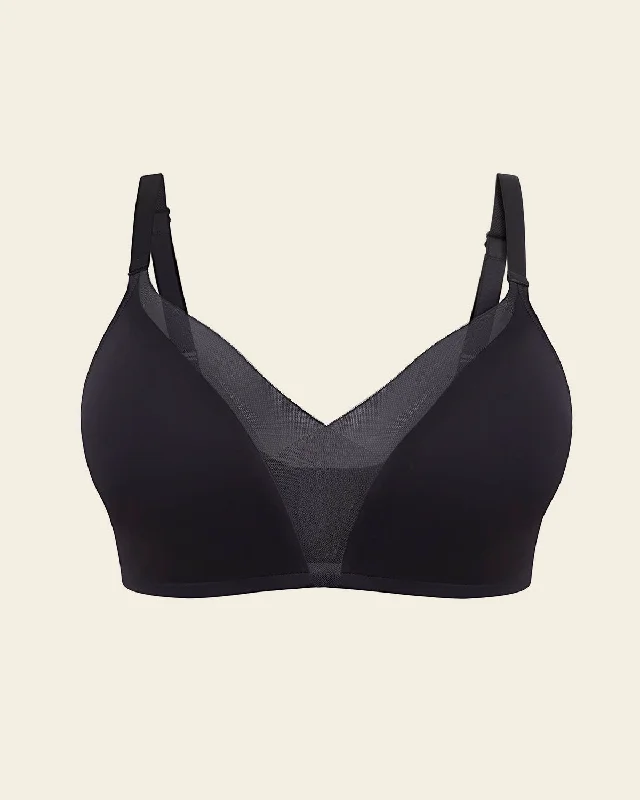 stretchy cotton underwear-Wireless Push Up Bra