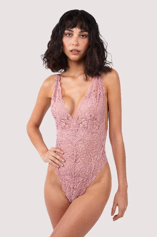 women’s luxury briefs-Ariana Ash Rose Lace Body