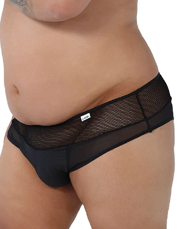 seamless cotton boxers-Candyman 99495x  Mesh Briefs Black