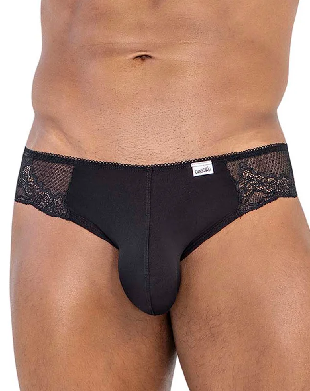 seamless cotton boxers-Candyman 99769 Lace Briefs Black